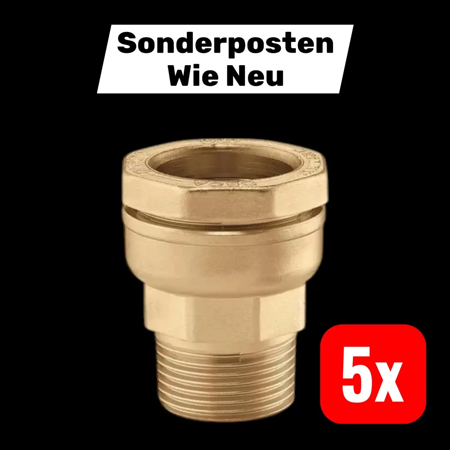 B-Ware Caleffi Messing Verschraubung 32mm X 1" Zoll Aussengewinde 5 Stück