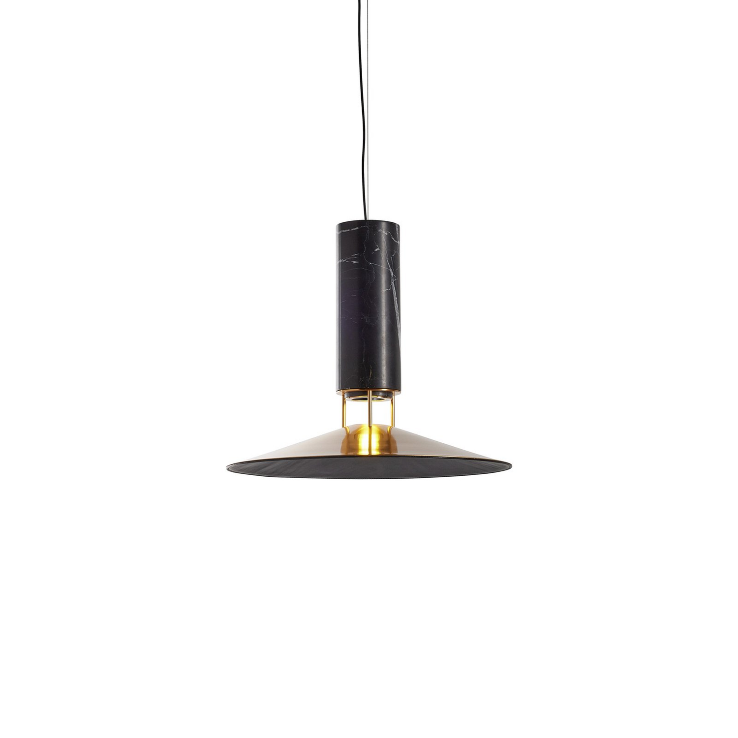 B-Ware Carpyen Hängelampe Rebound Pendelleuchte Deckenleuchte Lampe Marmor Schwarz