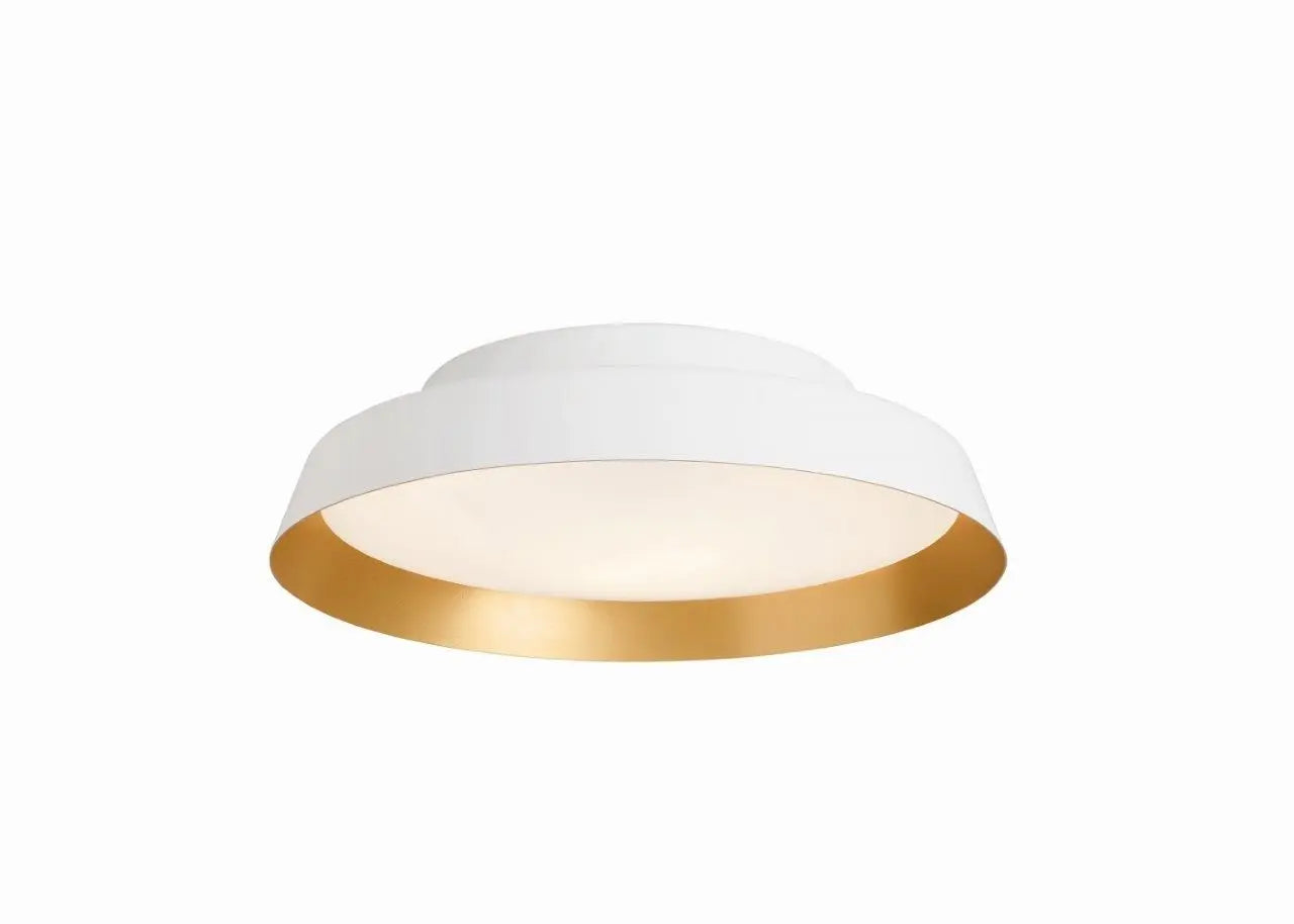 B-Ware Carpyen Deckenleuchte Lampe Leuchte Led Boop Weiß Gold Deckenlampe Rund ø 37 Cm