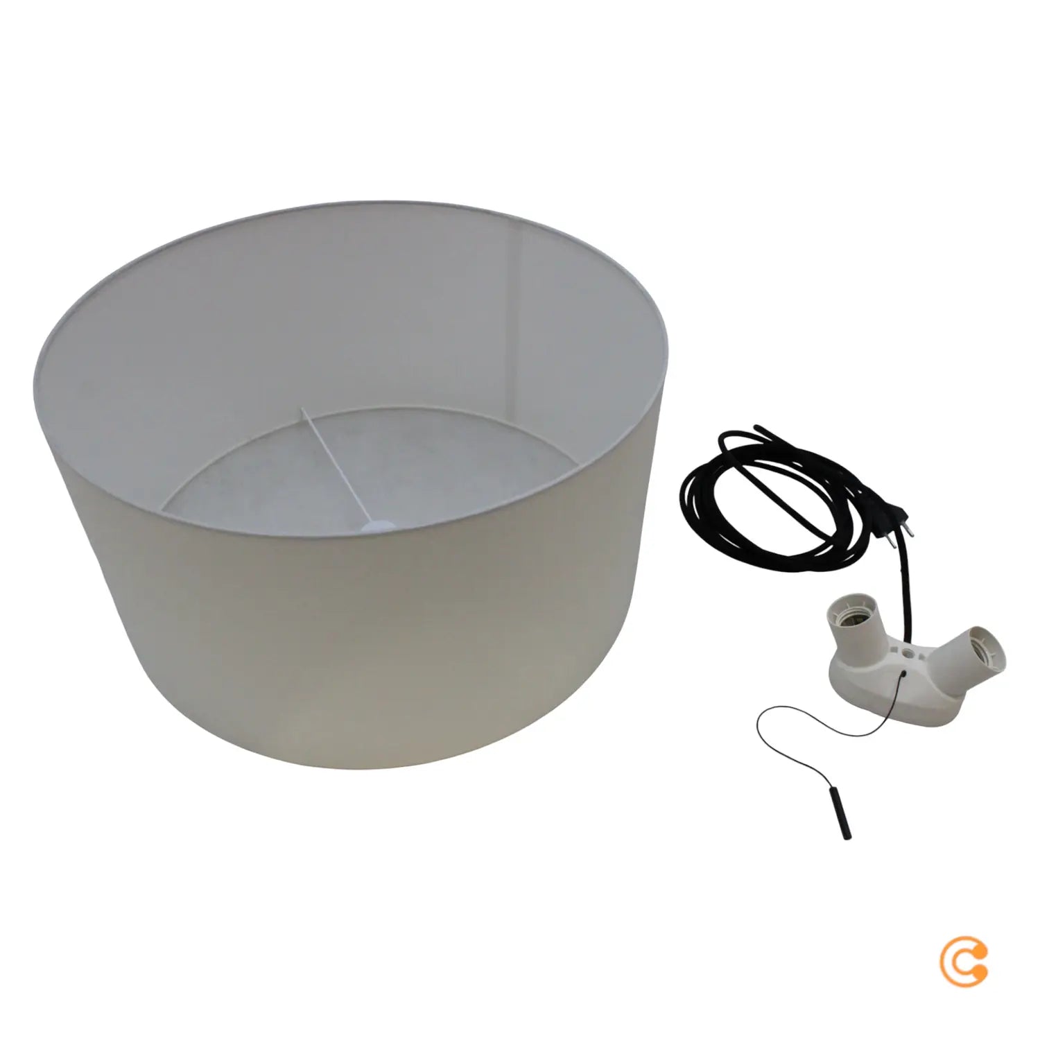 B-Ware Carpyen Stehleuchte Totora Baumwollschirm Beige Schwarz Led Siehe Text/Foto