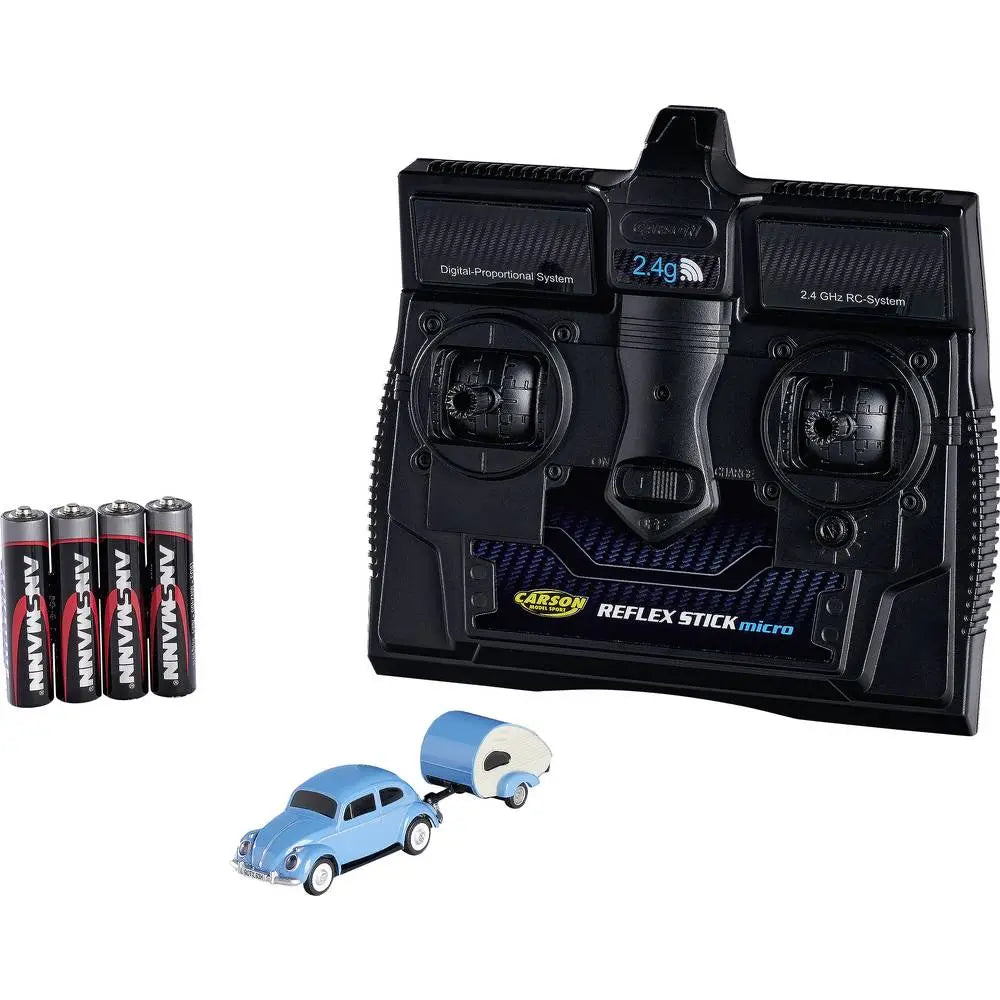 B-Ware Carson Rc Modellauto Straßenmodell Auto Vw Käfer Anhänger Akku Sender Ladegerät