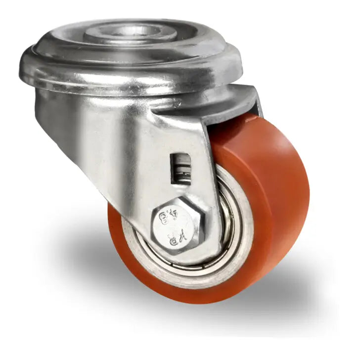 B-Ware Cascoo Lenkrolle Bockrolle Rolle Rückenloch Polyurethan ø 35 Mm Doppelkugellager