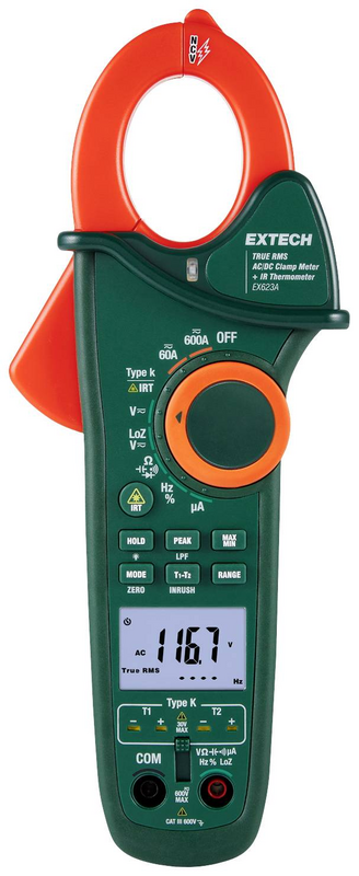 B-Ware Extech Ex623 A Stromzange Digital Ir Thermometer Cat Iii 600 V Anzeige Counts 6000