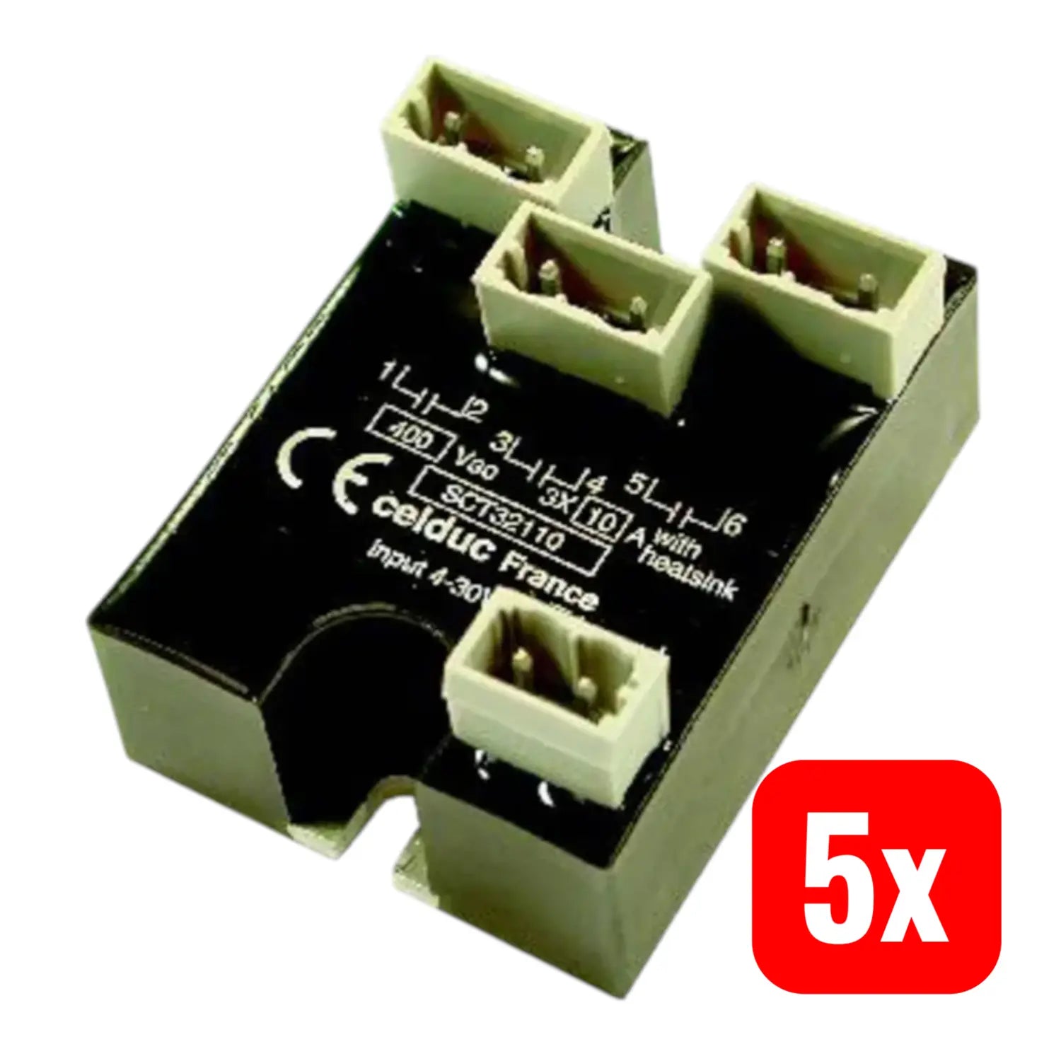 B-Ware Cellduc Ssr Halbleiterrelais Relais Sct62110 10 A Klemme 440 V 5 Stück