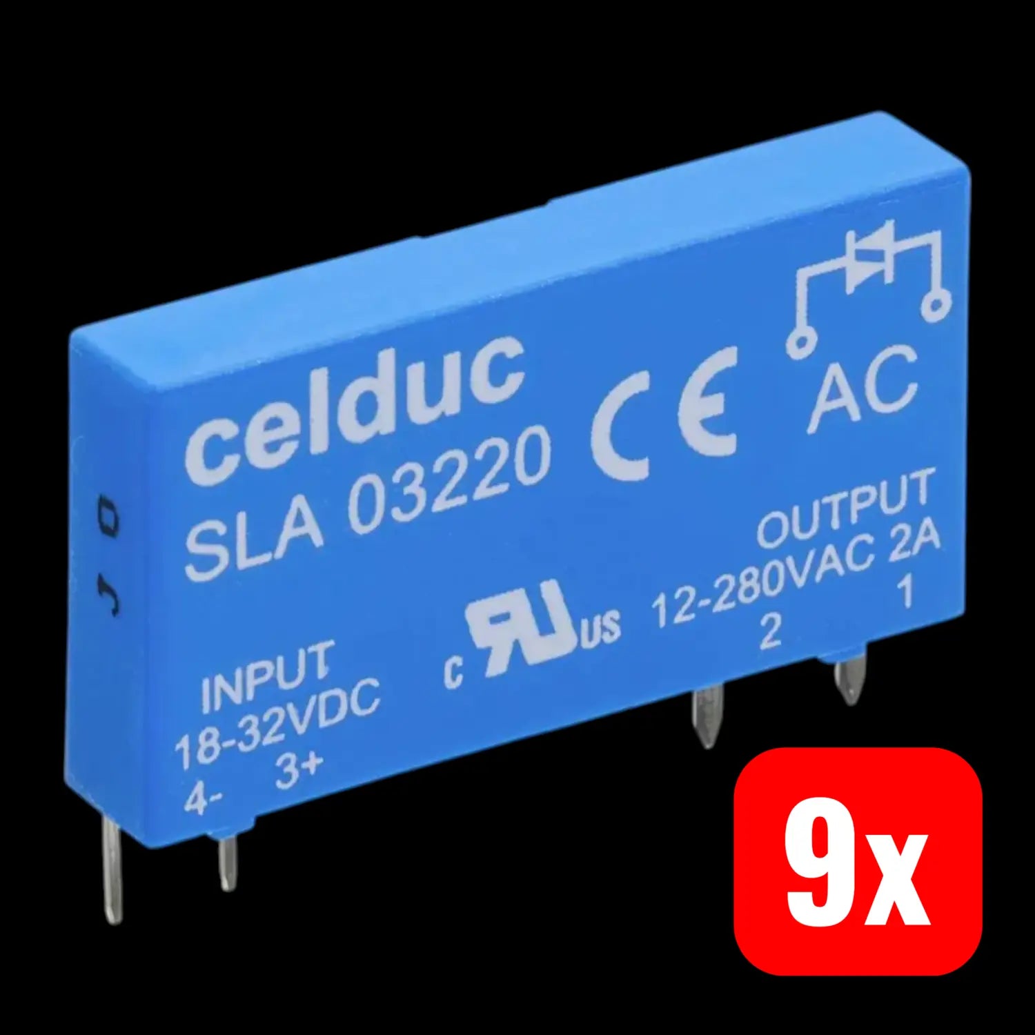 B-Ware Celduc Halbleiterrelais Solid State Relais Sld03205 4 A 32 V Leiterplatte 9 Stück