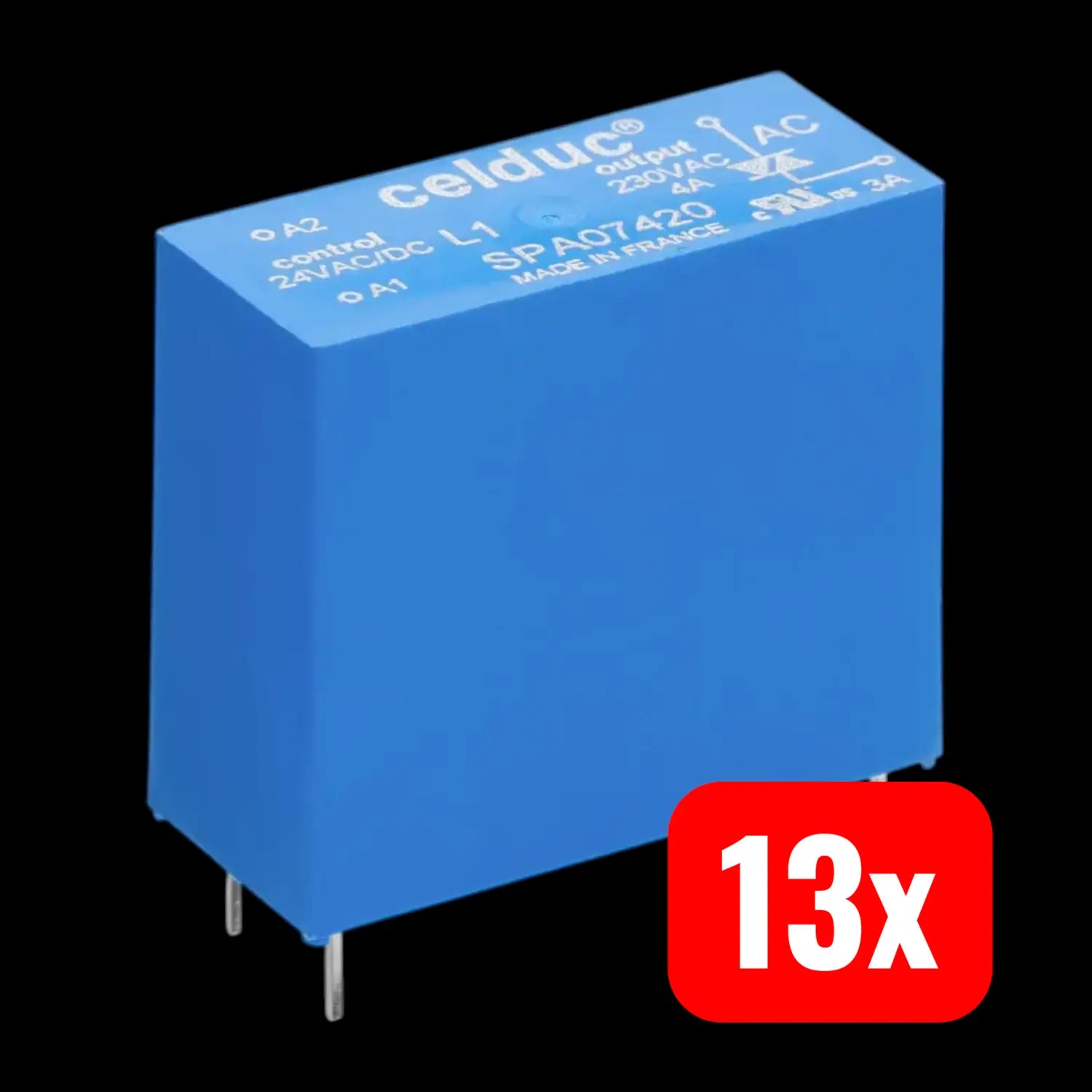 B-Ware Celduc Halbleiterrelais Relais Spd03505 Pins 5 A 30 Vdc 1 Schließer 13 Stück