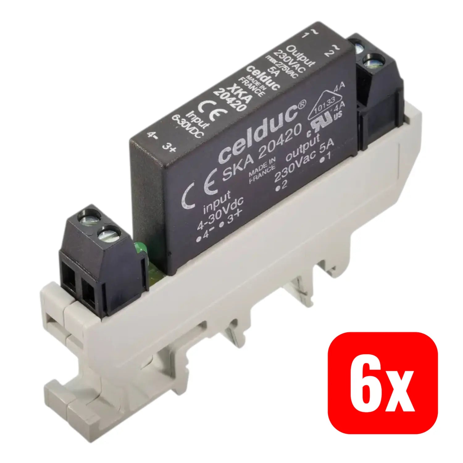 B-Ware Celduc Halbleiterrelais Ssr Relais Xka20420 Schraubanschluss Hutschiene 6 Stück