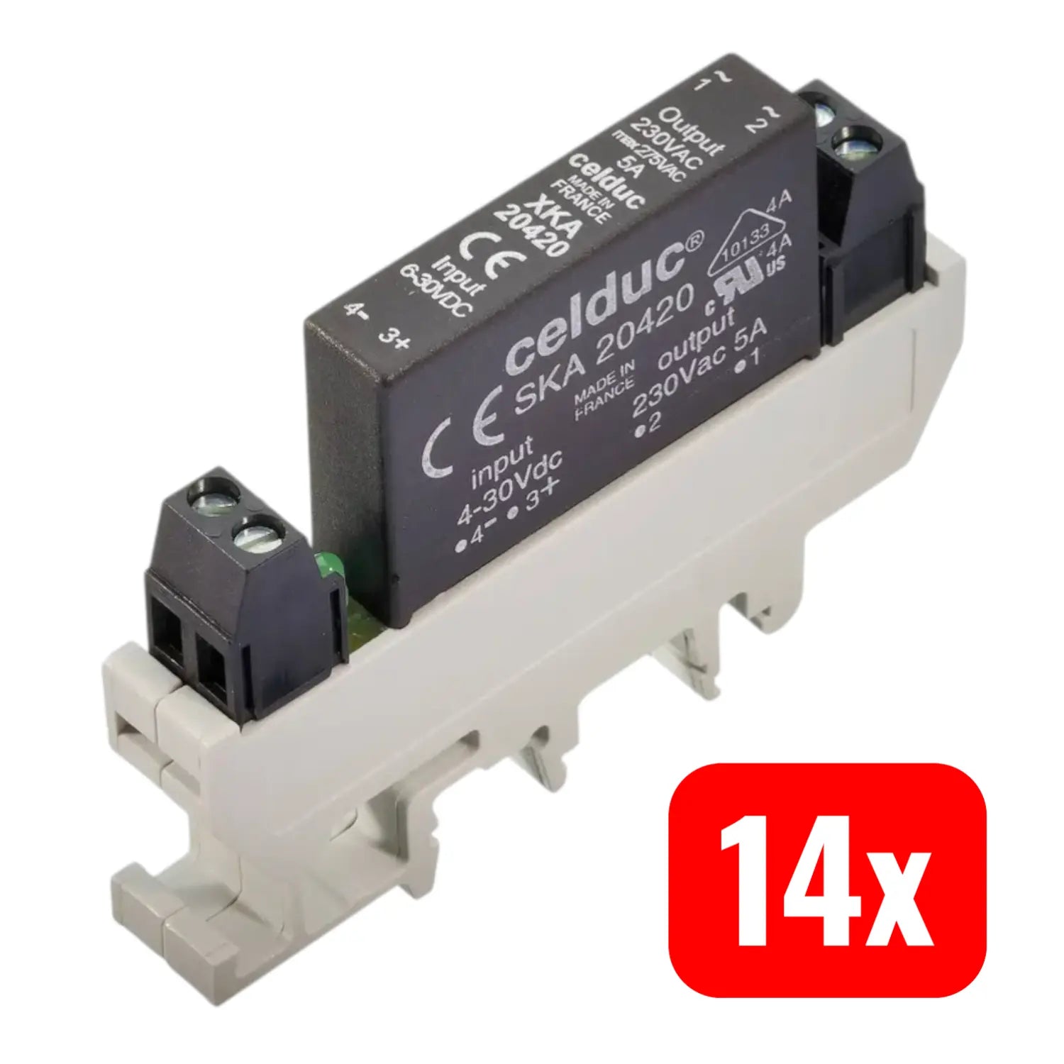 B-Ware Celduc Halbleiterrelais Relais Xkd10306 60 Vdc 3 A Schraubenmontage Hut 14 Stück