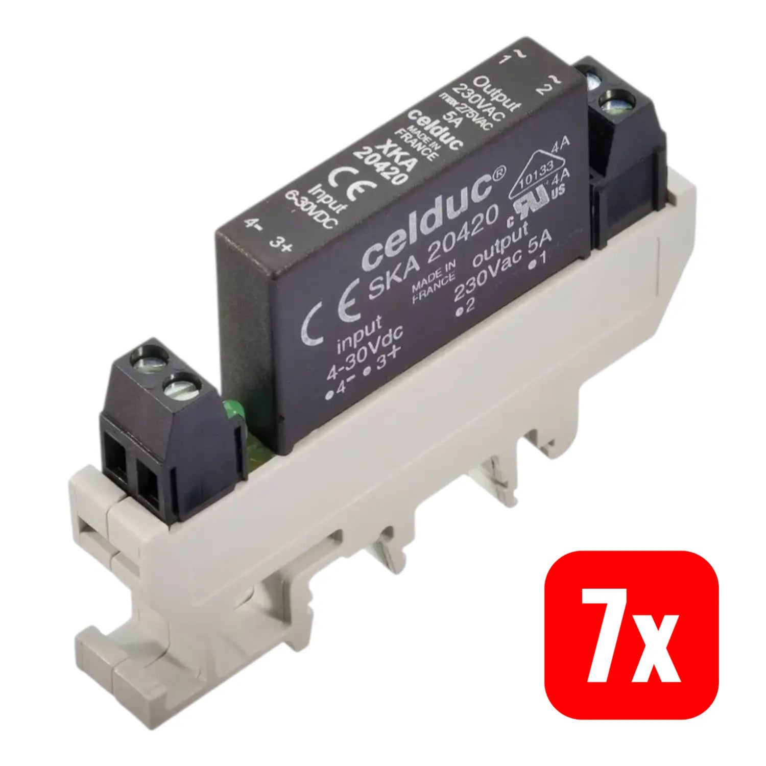 B-Ware Celduc Halbleiterrelais Xka70420 5 A Schaltspannung Max. 275 V/Ac 7 Stück