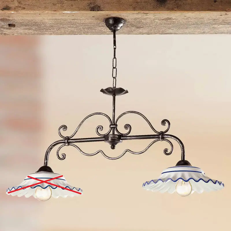 B-Ware Ceramiche Hängeleuchte Biliardi Hängelampe Pendellampe Leuchte Siehe Text/Foto