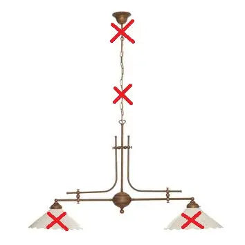B-Ware Ceramiche Hängeleuchte Pizzo Hängelampe Deckenlampe Leuchte Siehe Text/Foto971