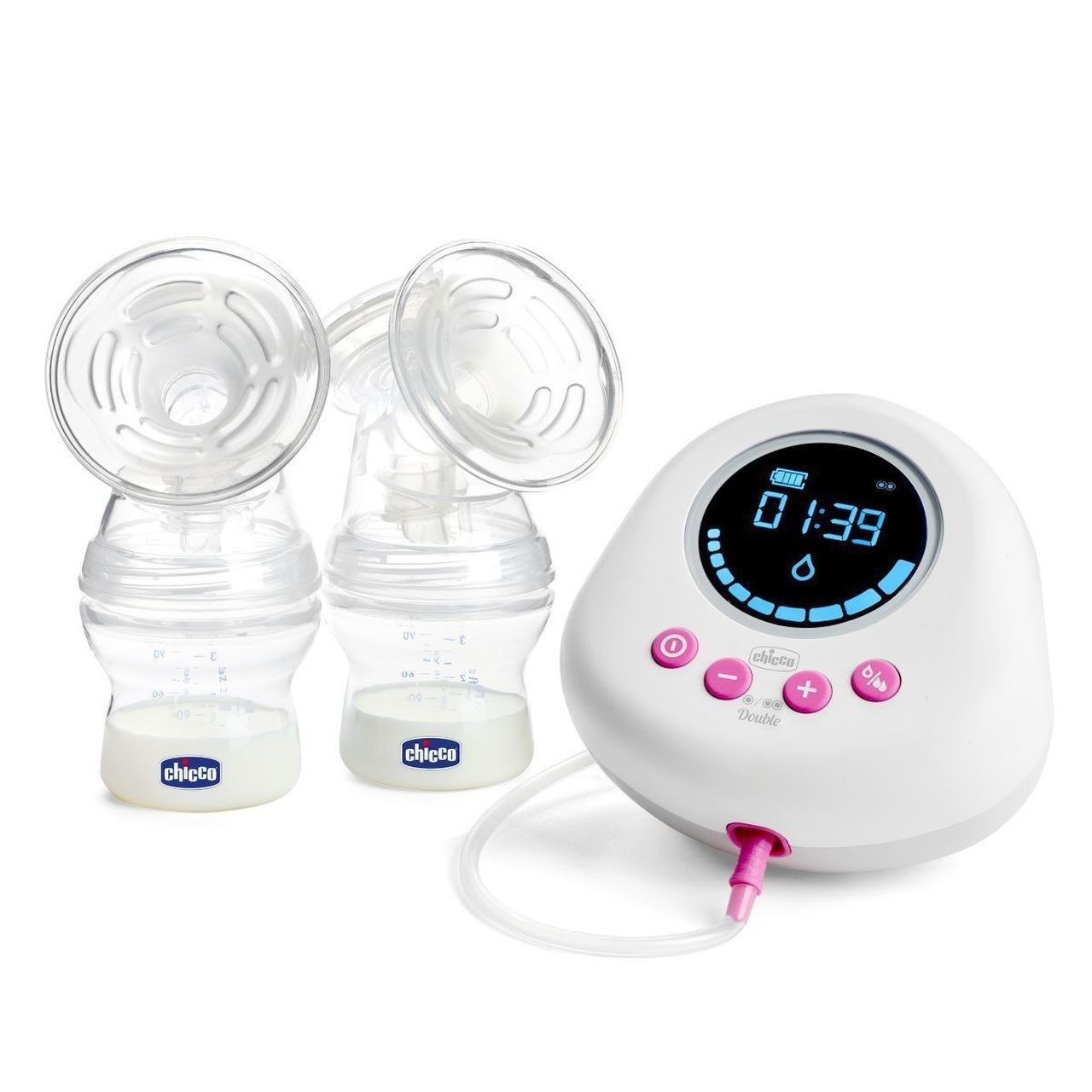 B-Ware Chicco Elektrische Doppelmilchpumpe Milchpumpe Stillpumpe Muttermilch Tragbar