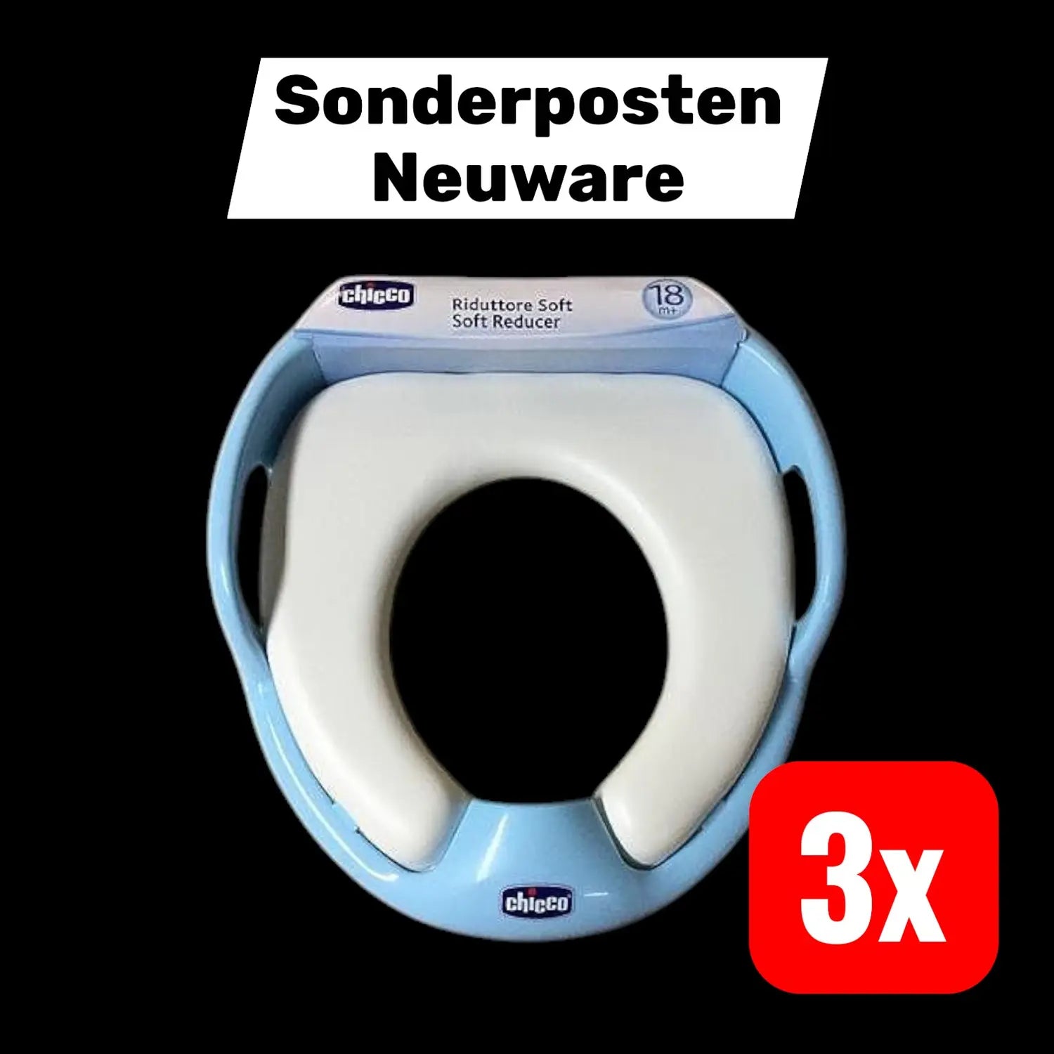 B-Ware Chicco Blau Erstausstattung Wc Softsitz Griffen Kindertoilettensitz 3 Stück