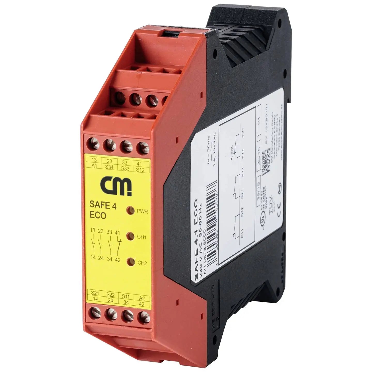 B-Ware Cm Manufactory Sicherheitsrelais Schutztürwächter Relais 24 V Safe 43 Eco