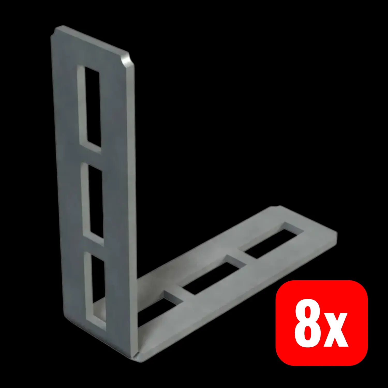 B-Ware Obo Bettermann Montagewinkel Halterung 102x102x3 Stahl I Profil 90 Grad 8 Stück