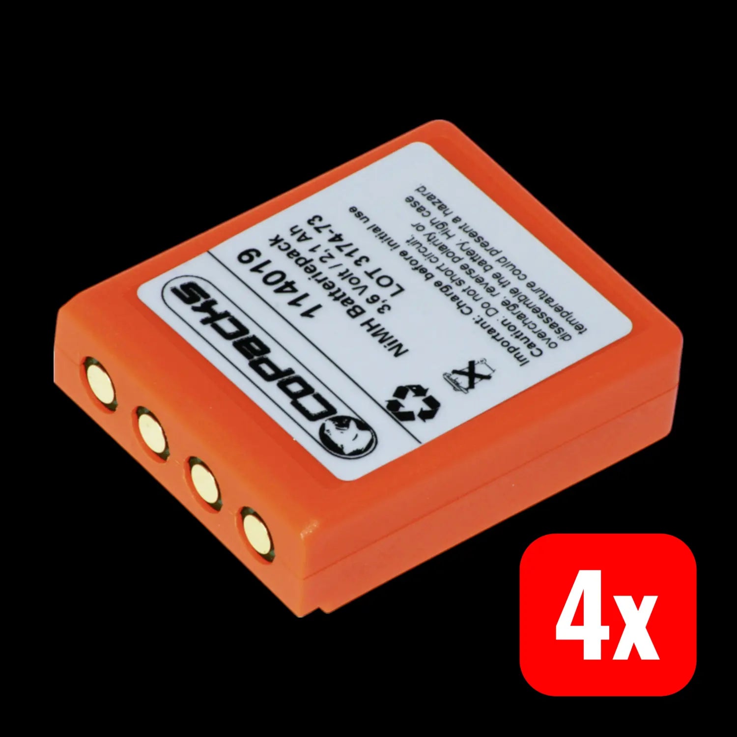 B-Ware Copacks Kran Fernbedienung Akku Geräteakku 3.6 V 2100 M Ah Hbc Fub6 N 4 Stück