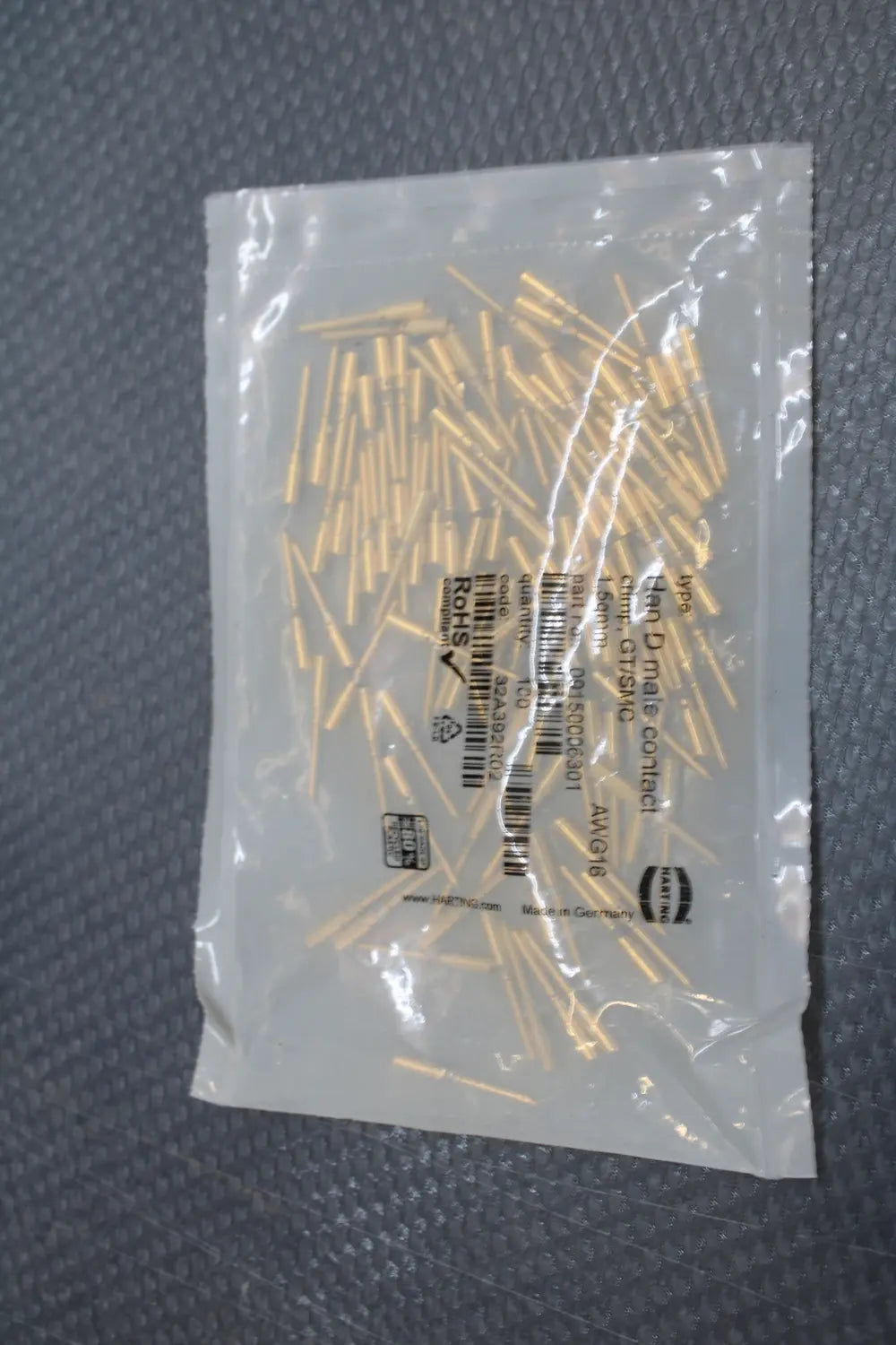 B-Ware Harting Crimpkontakt Kontakt Gedreht Stift Kupferlegierungen 1.5mm² 10 A