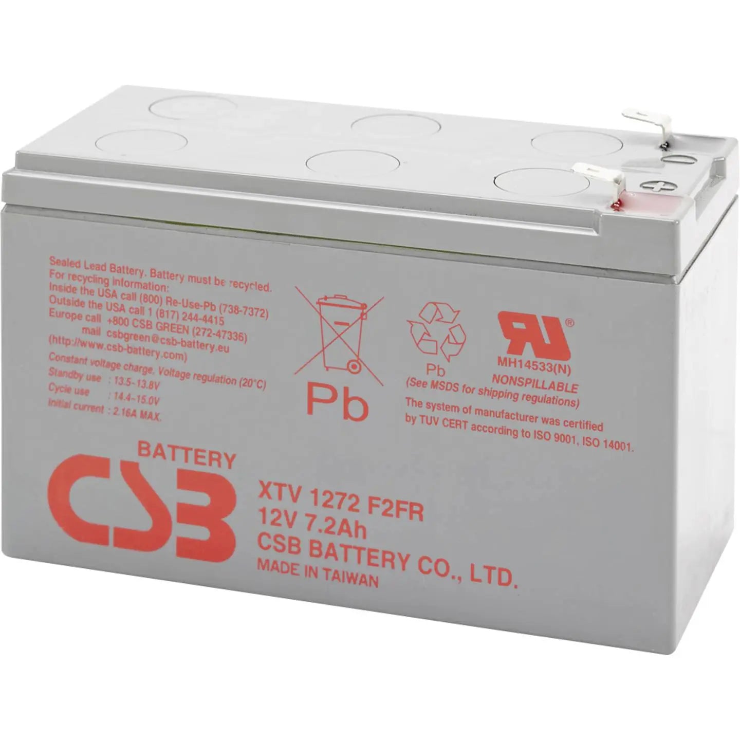 B-Ware Csb Battery Bleiakku Akku Xtv1272 12 V 72 Ah Blei Vlies Agm Hochtemperatur951