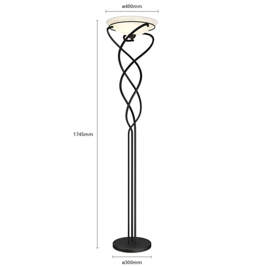 B-Ware Lindby Lilou Deckenfluter Deckenlampe Deckenleuchte Lampe Glasschale Antikbraun