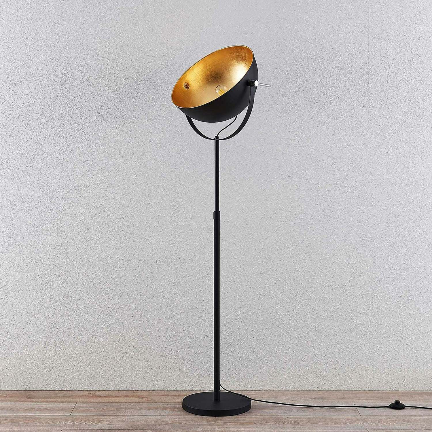 B-Ware Lindby Stehleuchte Muriel Stehlampe Standleuchte Lampe Leuchte E27 Schwarz G755