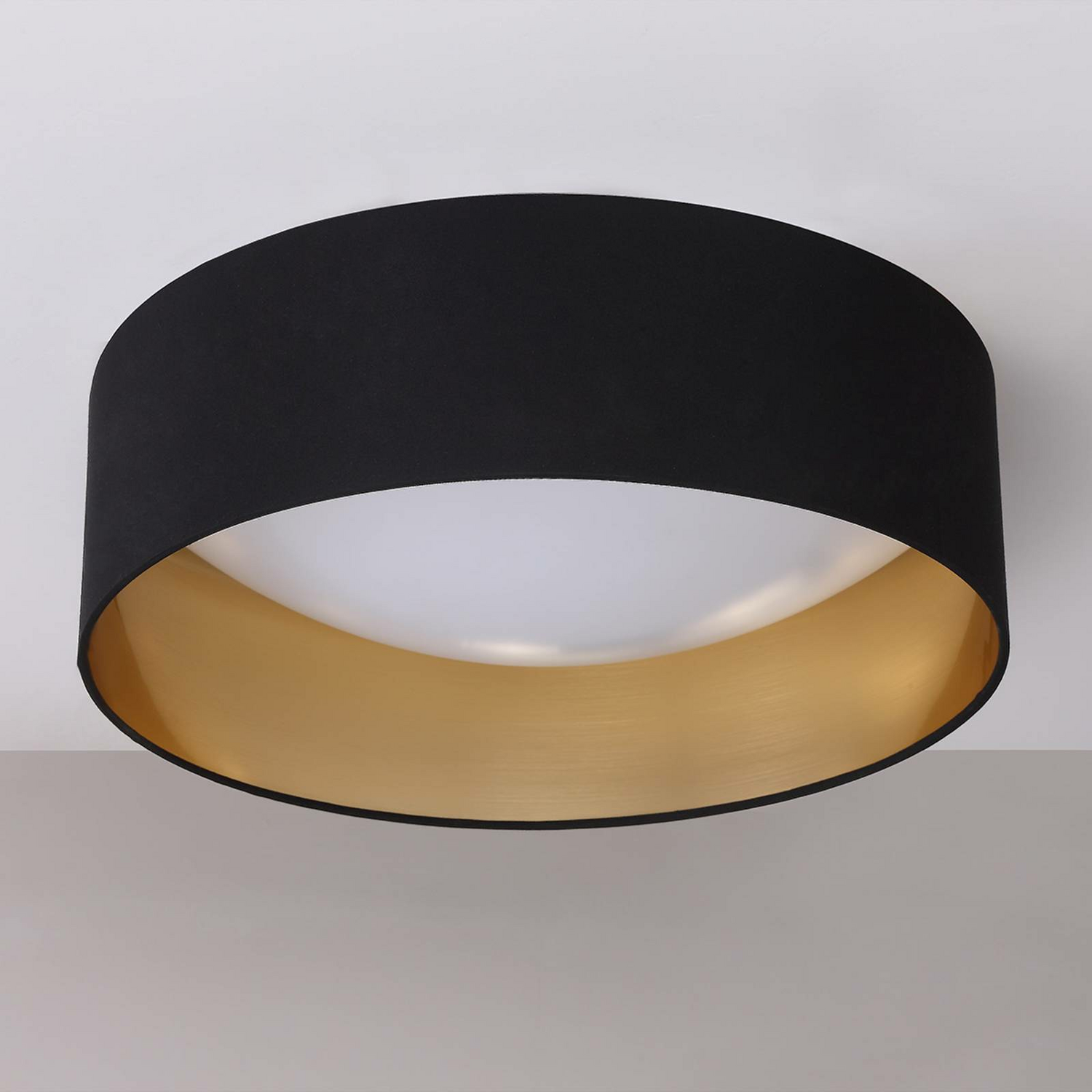 B-Ware Lindby Stoff Deckenlampe Coleen Deckenlampe Lampe Leuchte Licht Schwarz Gold 96