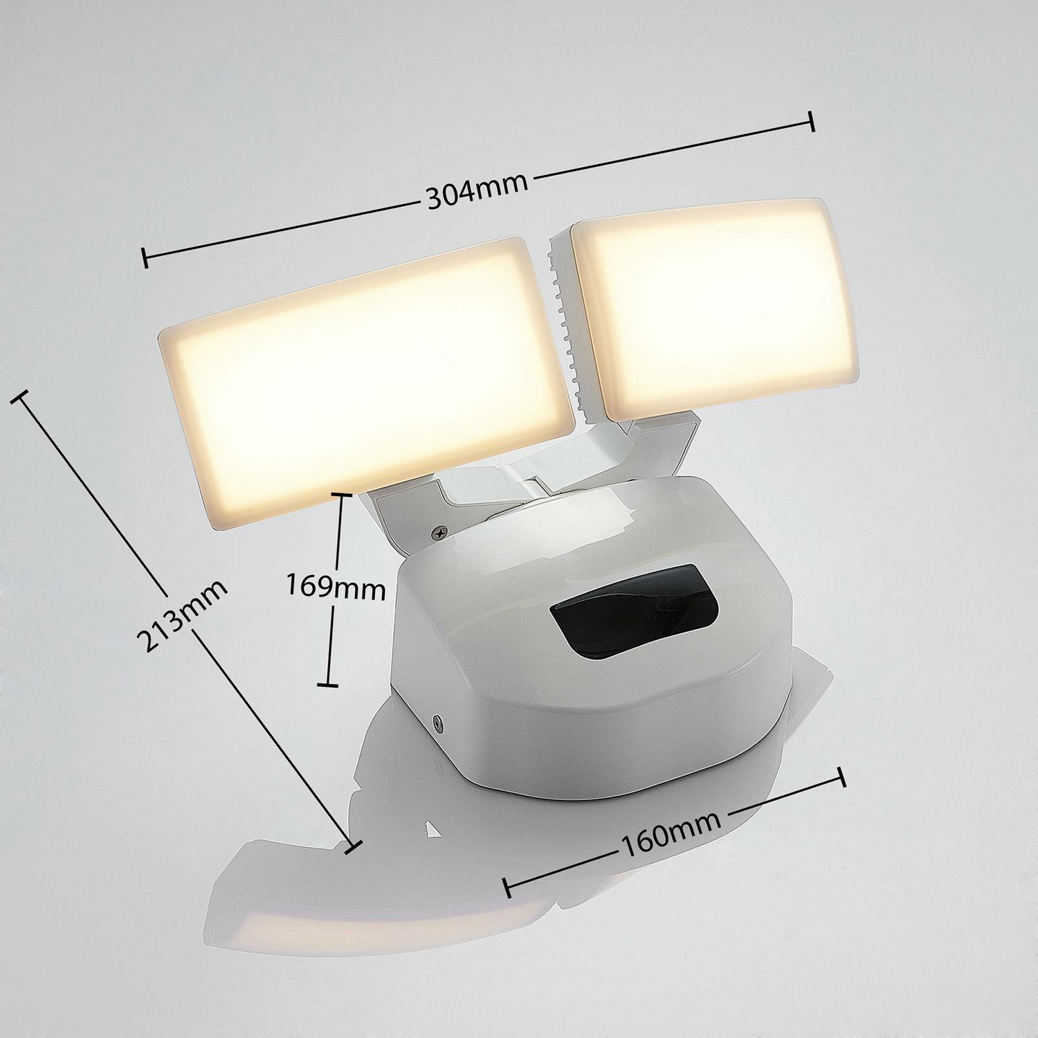 B-Ware Lindby Led Außen Wandleuchte Nikias Wandleuchte Außenlampe Sensor 2 Flammig Weiß
