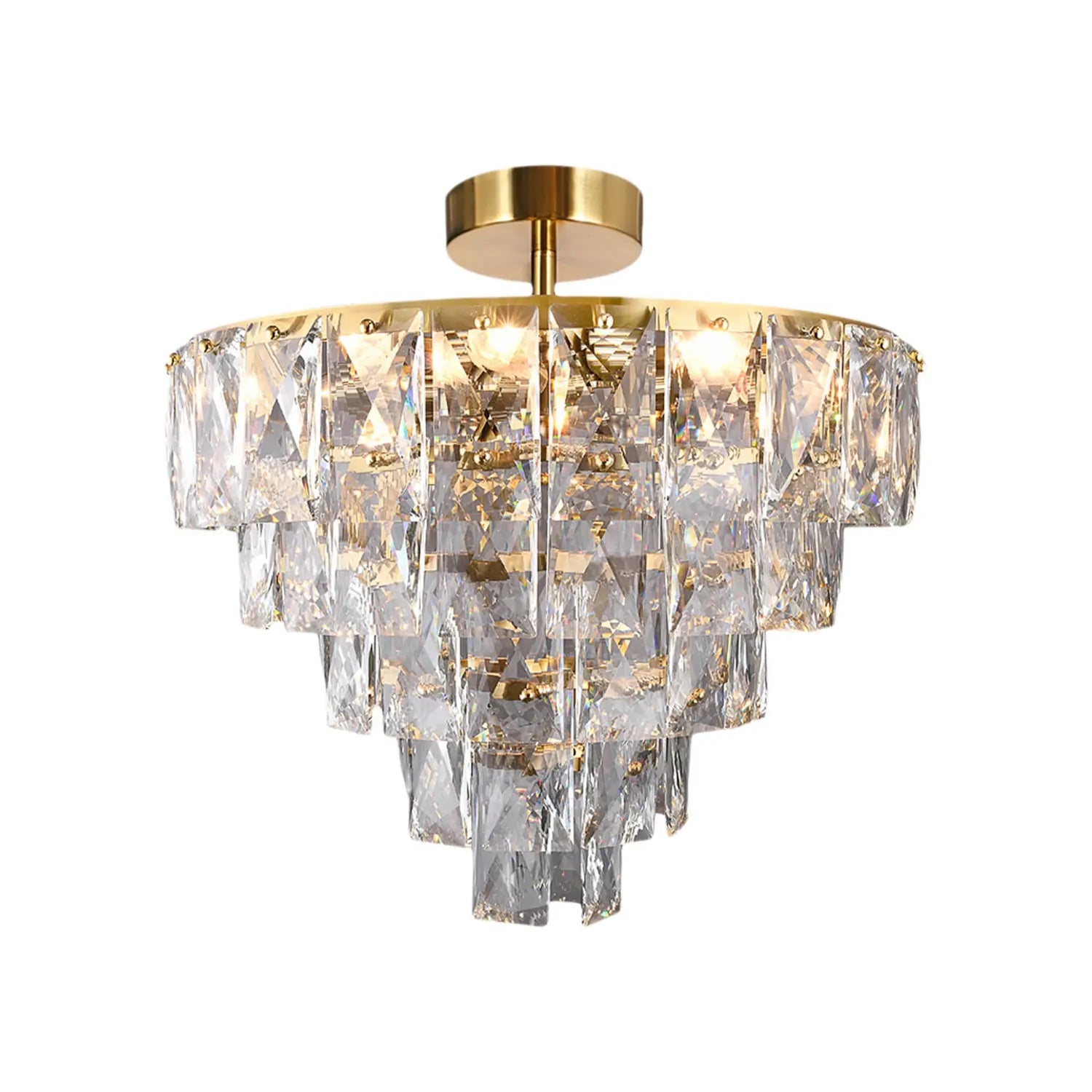 B-Ware Chelsea Deckenlampe Deckenleuchte Metall Gold Kronleuchter Glaskristalle ø50cm