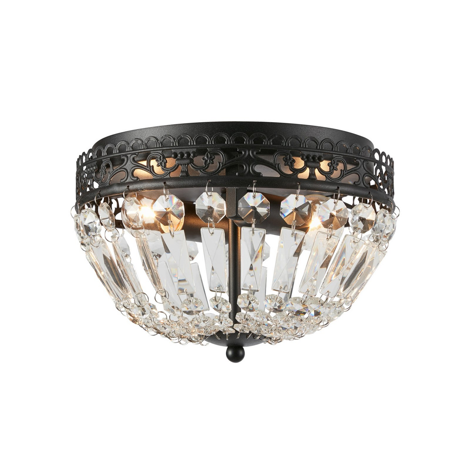 B-Ware Markslöjd Deckenlampe Etienne Glaskristalle ø 25 Cm Schwarz Deckenleuchte Lampe