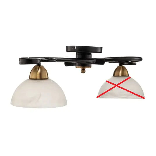 B-Ware Euluna Deckenlampe Flora Hängeleuchte Lampe 2 Glasschirme Siehe Text/Foto