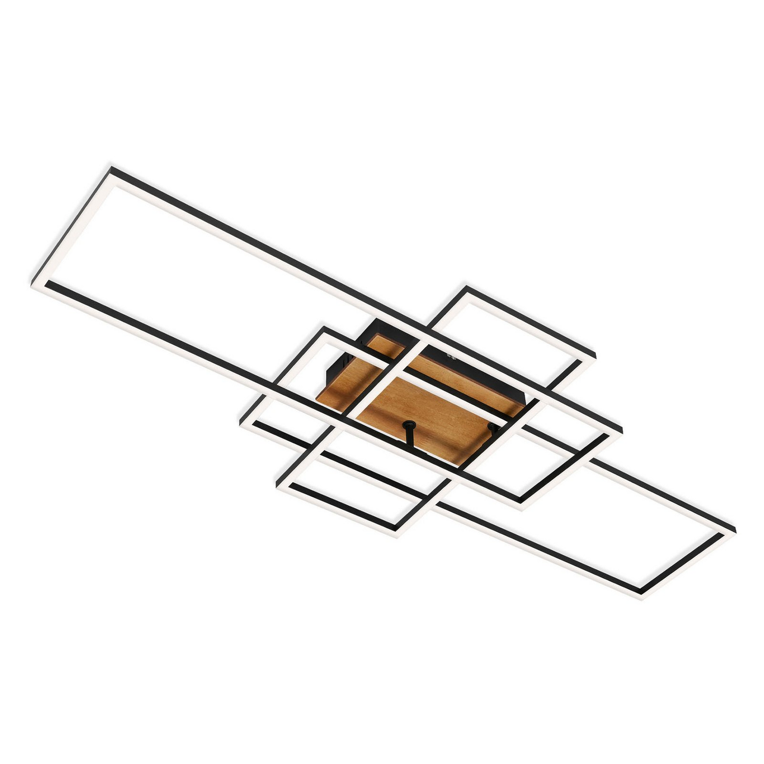 B-Ware Brilo Deckenlampe Frame Deckenlampe Leuchte Lampe Schwarz Holz Siehe Text