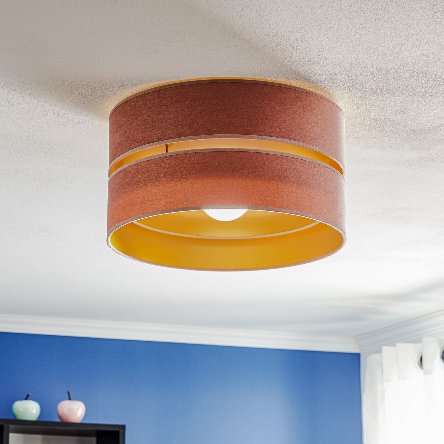 B-Ware Duolla Deckenlampe Golden Duo Deckenleuchte Deckenlicht Lampe ø40 Hellrosa/Gold