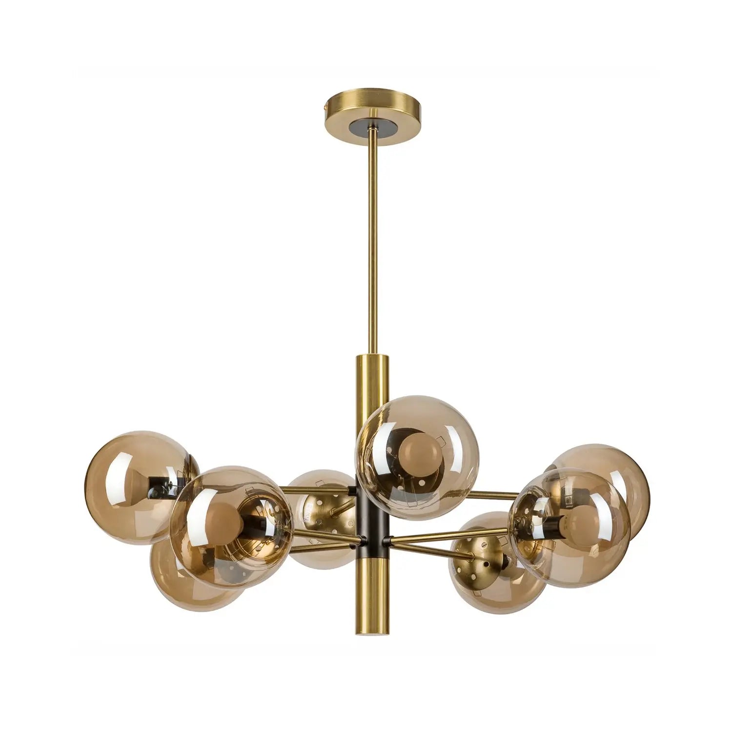 B-Ware Lamkur Lighting Deckenlampe Natalia Deckenleuchte Goldfarben Glas 8flg E14 ø6340