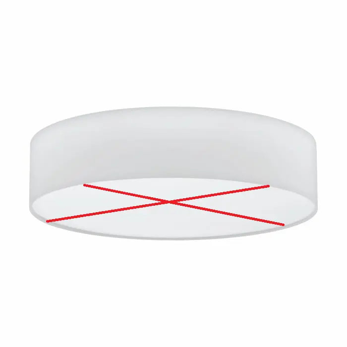 B-Ware Eglo Pasteri Textil Deckenlampe Deckenleuchte Stoffschirm Weiß Siehe Text/Foto