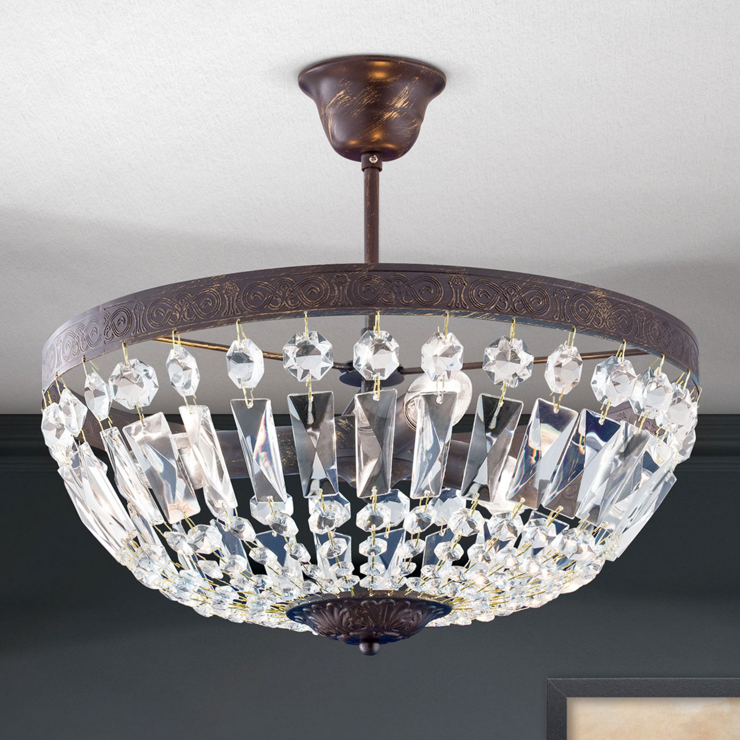 B-Ware Orion Deckenleuchte Lampe Kristallketten Arila Deckenlampe ø 40 Cm467
