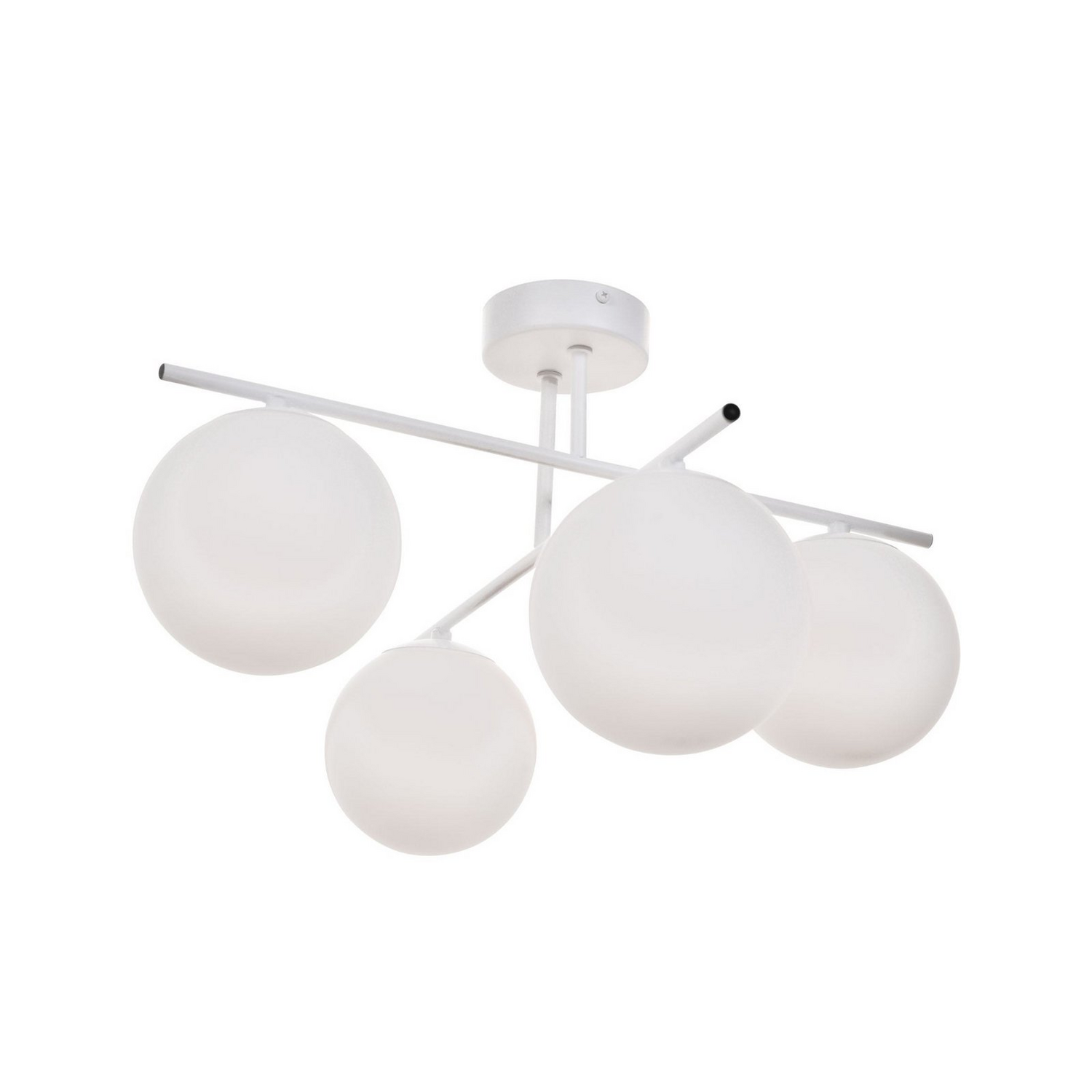 B-Ware Deckenleuchte Aurora Lampe Beleuchtung Weiß ø 50 Cm 4 Flammig Glas E14