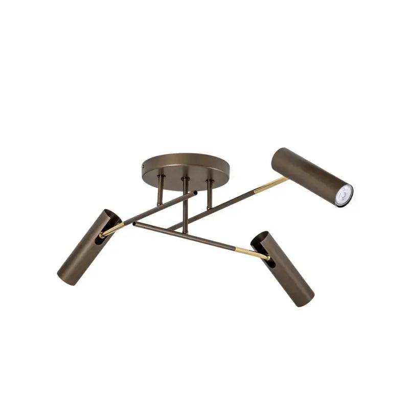 B-Ware Deckenleuchte Lampe Axion Deckenlampe 3 Flg Leuchte Led Titanfarben Stahl