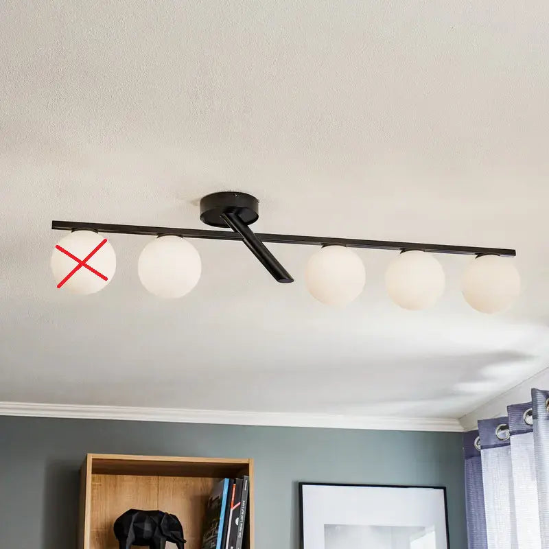 B-Ware Baleo Deckenleuchte Lampe Schwarz Opal Fünfflammig Beleuchtung Siehe Text/Foto