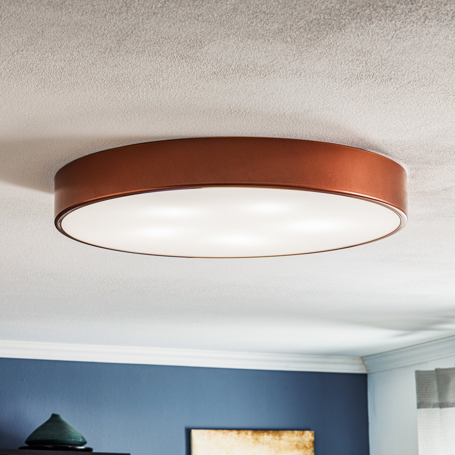 B-Ware Deckenleuchte Cleo 600 ø 60 Cm Kupfer Deckenlampe Lampe Leuchte Spot Strahler