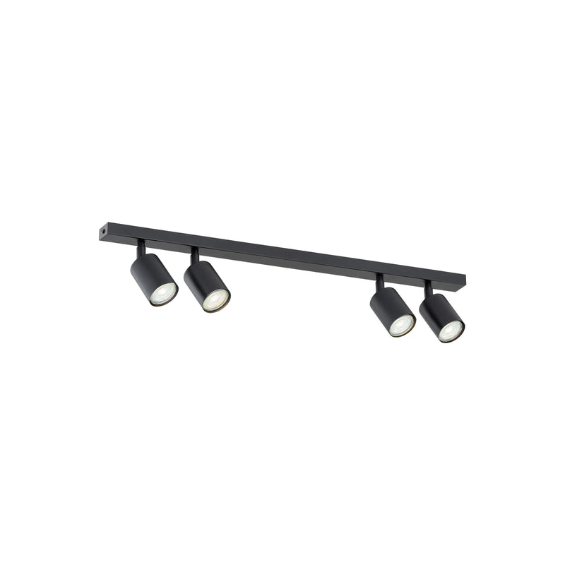 B-Ware Flash Deckenleuchte Deckenlampe Metall Schwarz 4 Flg Wohnzimmer Beleuchtung