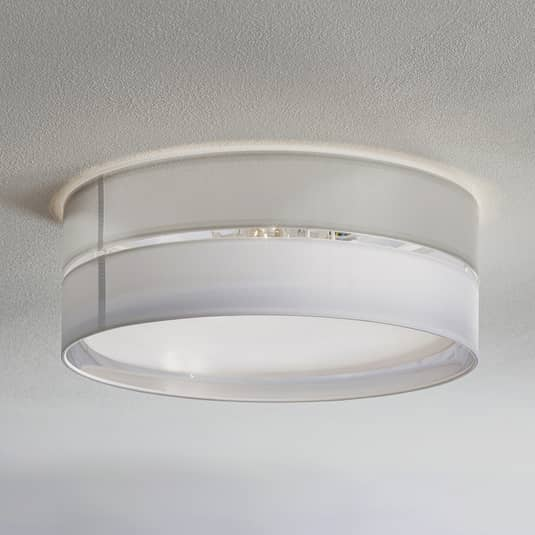 B-Ware Euluna Deckenlampe Deckenlampe Leuchte Lampe 15 W Hilton Weiß/Silber ø45cm E27