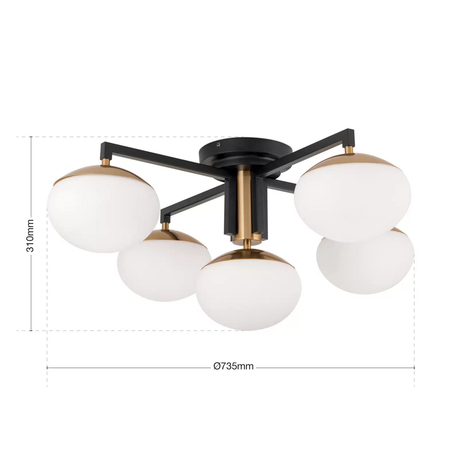 B-Ware Orion Deckenleuchte Josephine Deckenlampe Deckenlicht Leuchte Lampe Fünfflammig