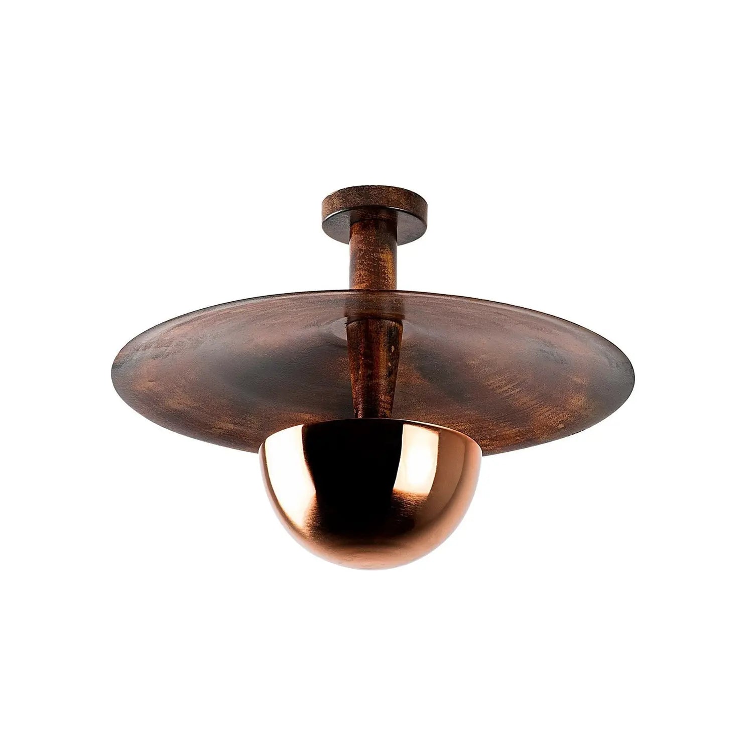 B-Ware Opviq Deckenleuchte Kurt Deckenlampe 13355 Kupferfarben Metall ø48cm G9