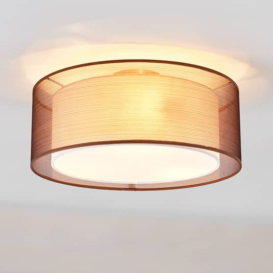 B-Ware Deckenlampe Nica 40 Cm Deckenlampe Deckenlampe Lampe Leuchte Braun Ip20 E14