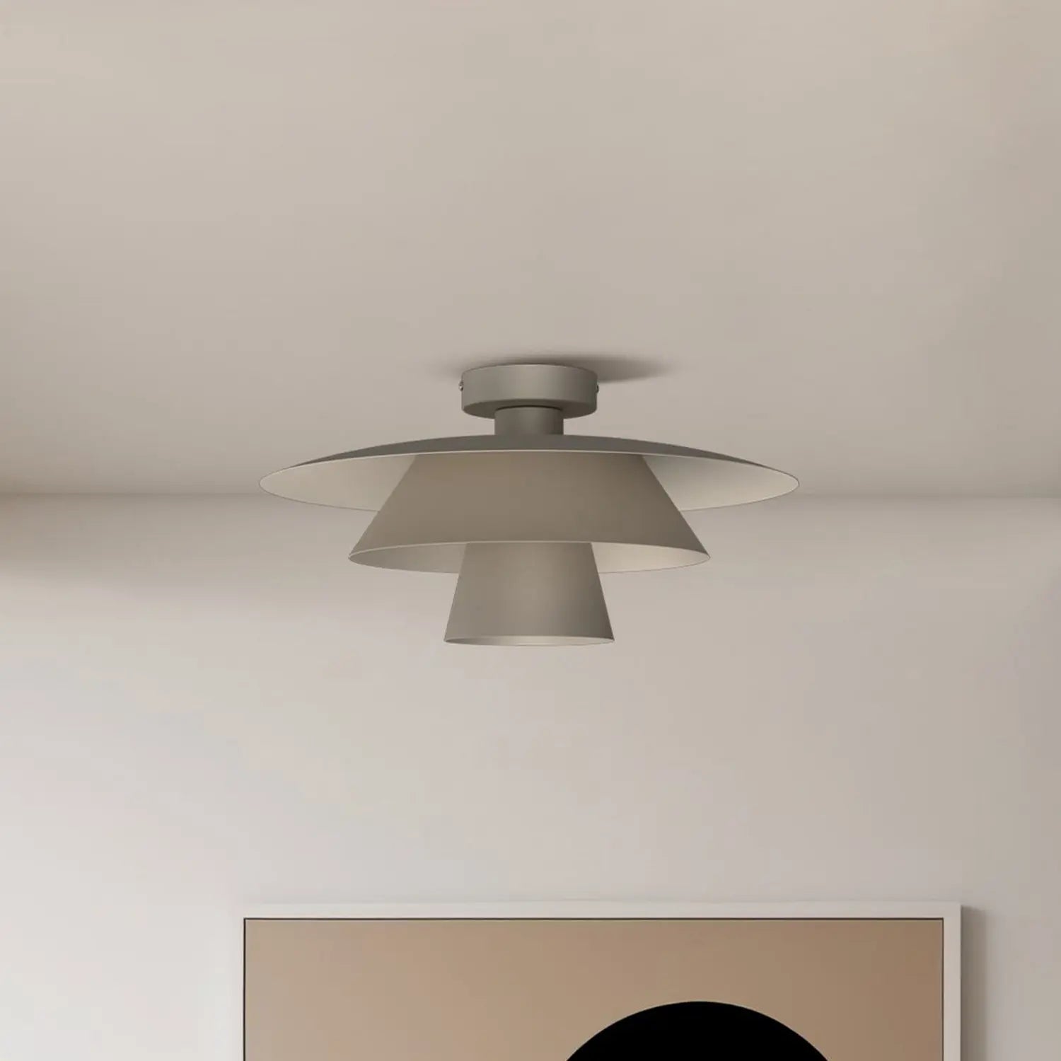 B-Ware Luminex Deckenleuchte Pendelleuchte Plato Beige Stahl Lampe Leuchte Wohnzimmer