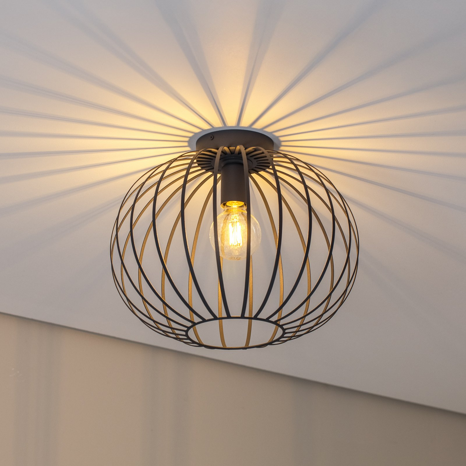 B-Ware Valor Deckenleuchte Lampe Anthrazit Stahl ø 40 Cm Runde Leuchte Deckenlampe Spot