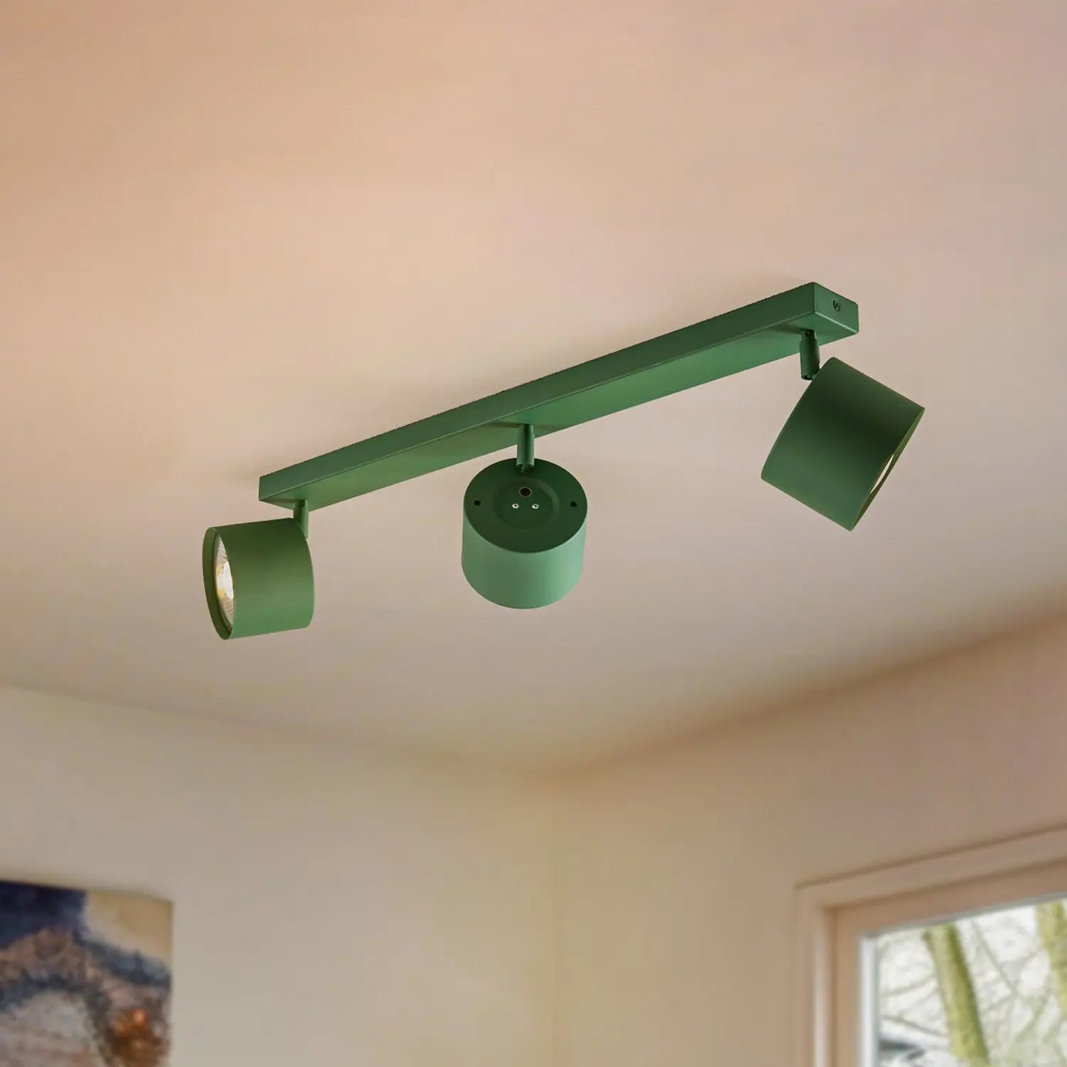 B-Ware Deckenspot Chloe Verstellbar 3flg Grün Deckenlampe Deckenleuchte Spot Siehe Text