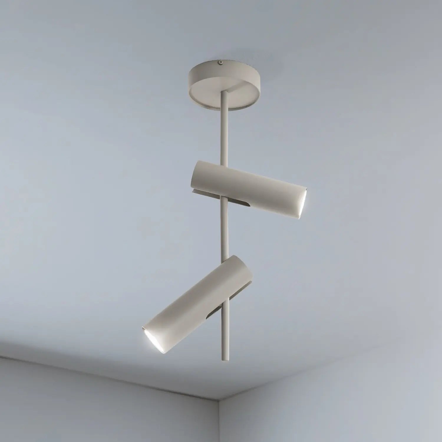 B-Ware Deckenspot Leda Deckenleuchte Spot Taupe Stahl 2 Flammig 55 Cm Gu10 Led Lampe