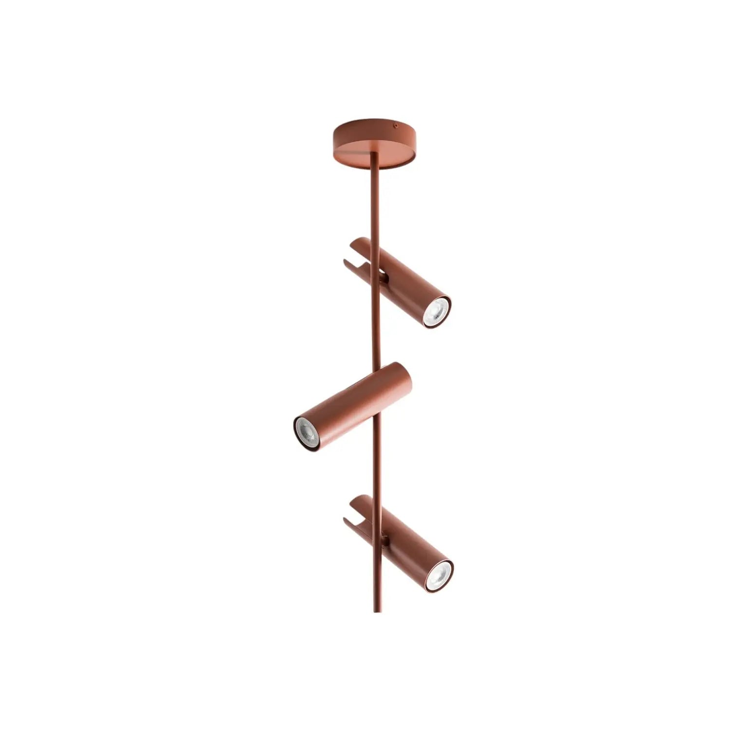 B-Ware Leda Deckenspot Spot Leuchte Ziegelrot 3 Flammig Stahl Höhe 76 Cm364