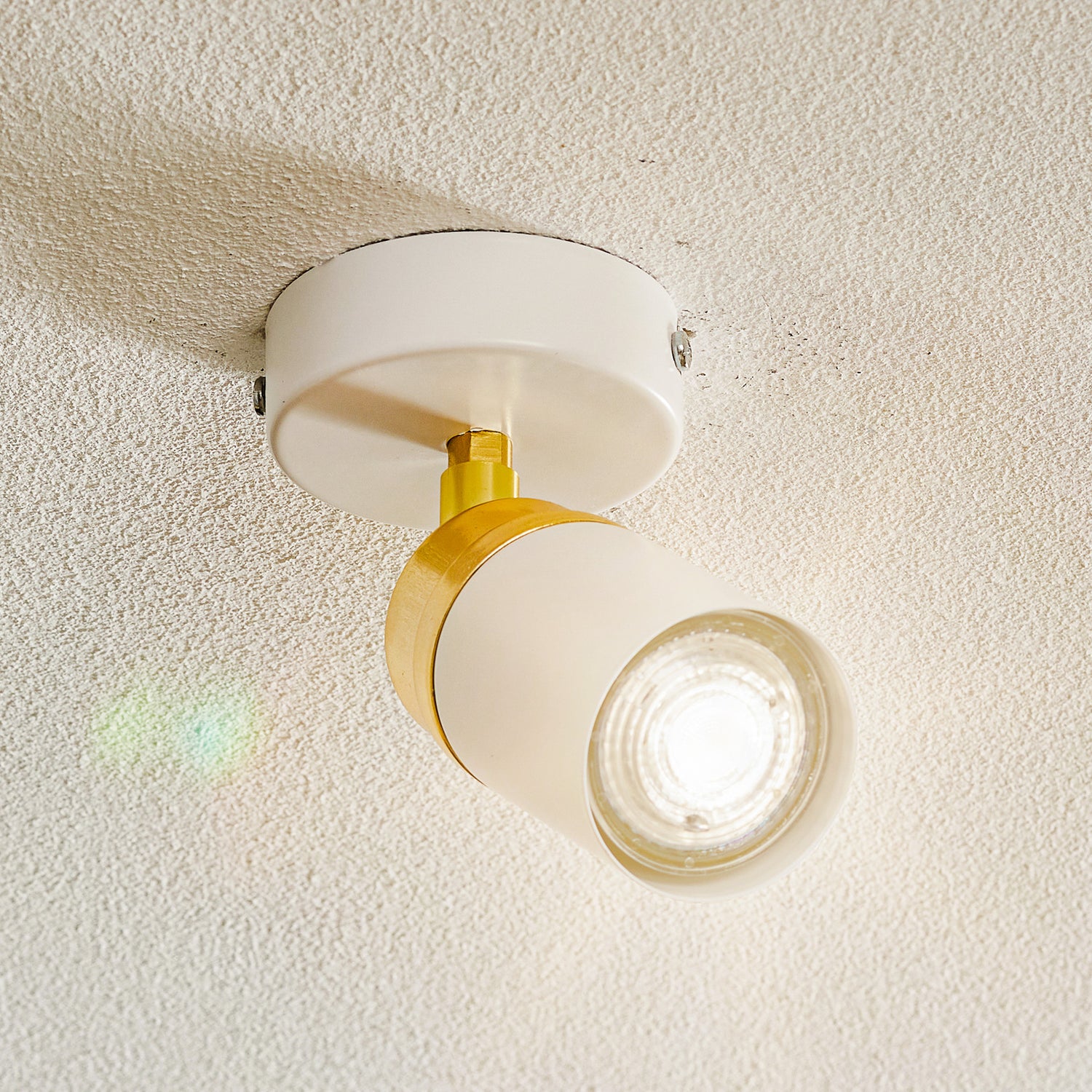 B-Ware Reno Deckenspot Deckenstrahler Spot Lampe Leuchte Weiß Gold Einflammig