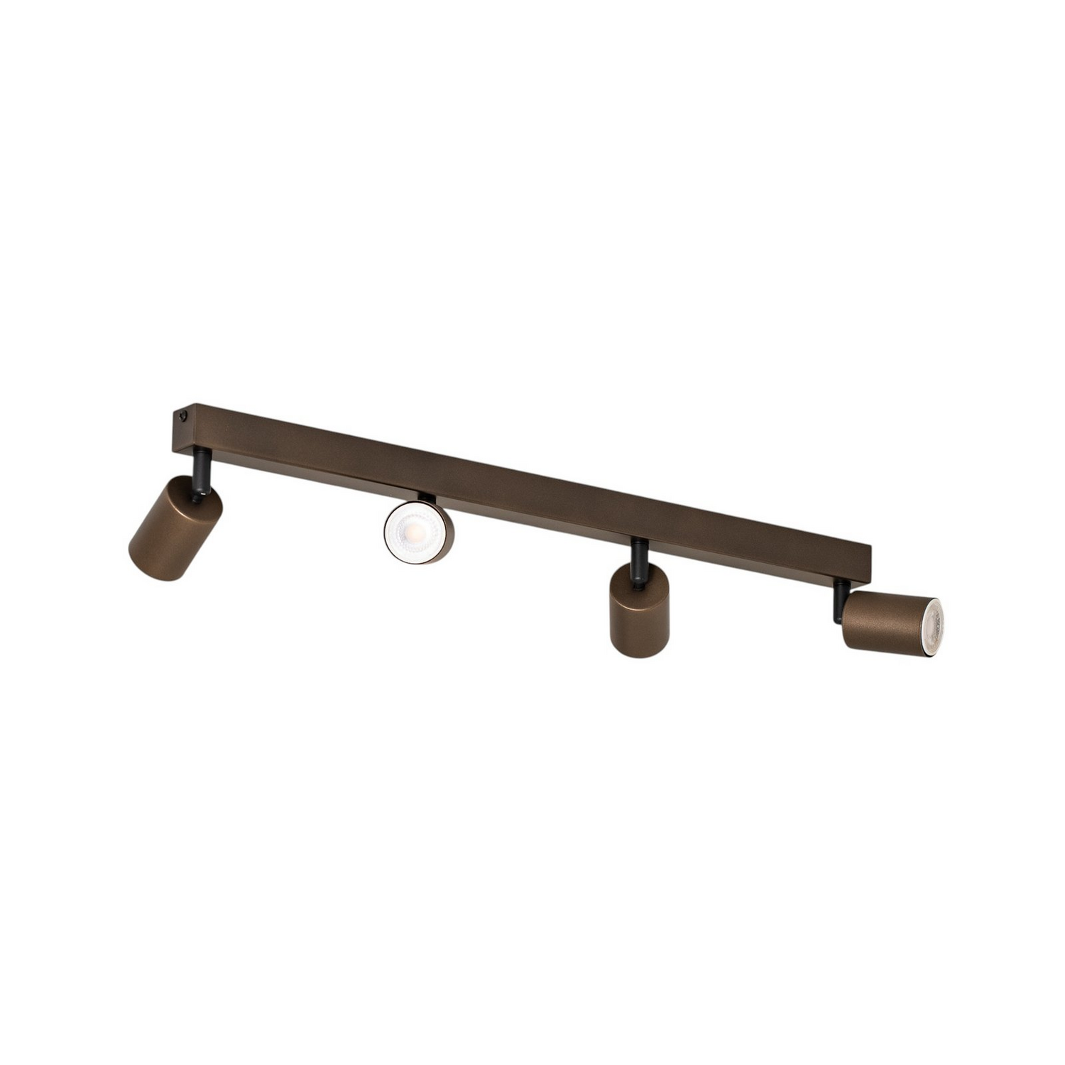 B-Ware Deckenspot Top Spotleuchte Leuchte Justierbar Braun Vierflammig Linear